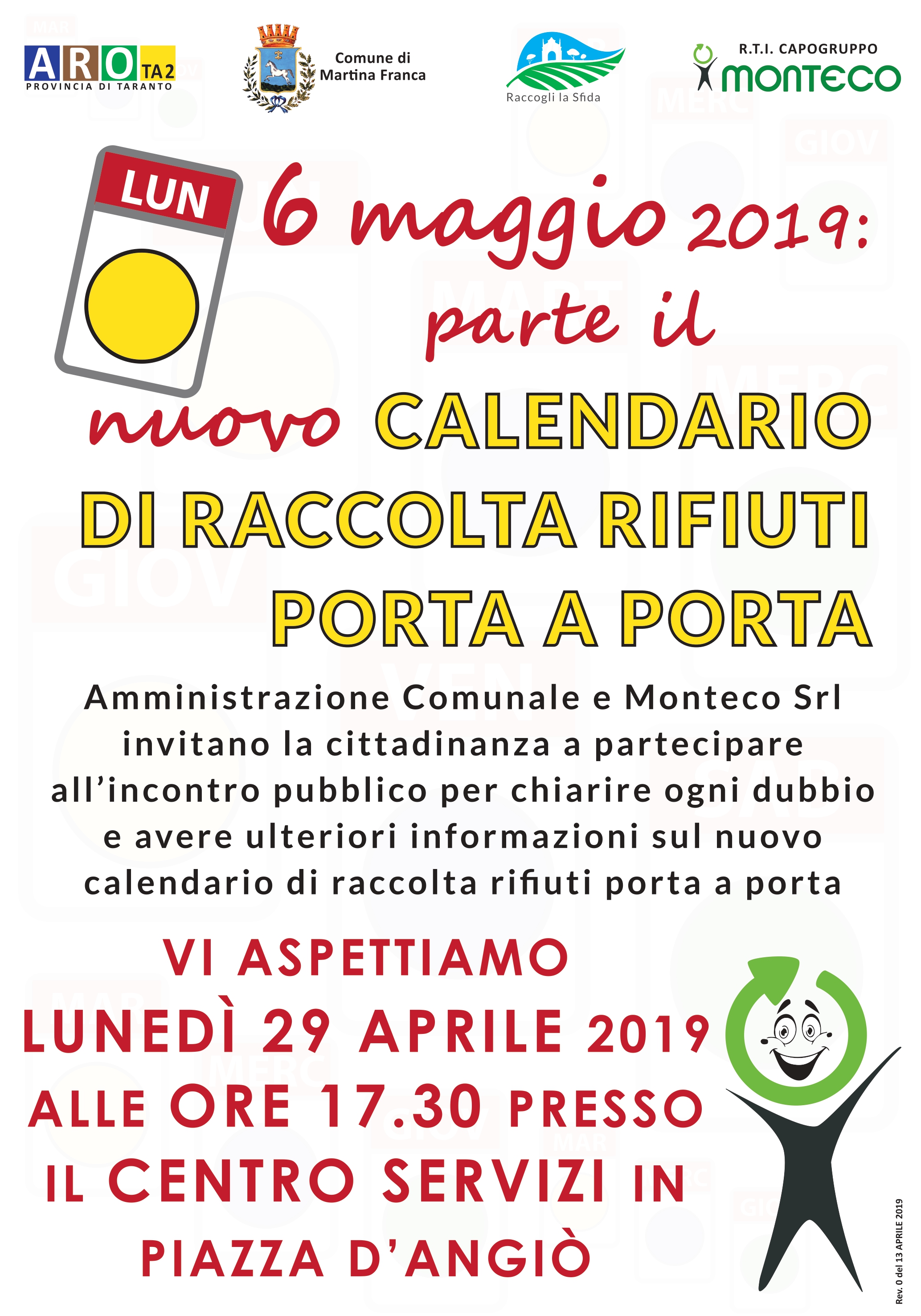 Martina Franca: incontro pubblico informativo in vista dei nuovi calendari di raccolta